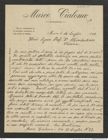 Nachlass Franz Steindachner, Brief von Marco Cialona an Franz Steindachner (14.07.1902), Inv.Nr. 82.01, Seite 1